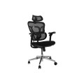 ÷ Silla de oficina ergonomica equip 651053 premium color negro tapiceria malla 5 posiciones