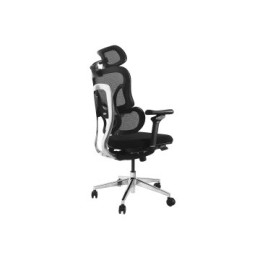 ÷ Silla de oficina ergonomica equip 651053 premium color negro tapiceria malla 5 posiciones