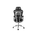 ÷ Silla de oficina ergonomica equip 651053 premium color negro tapiceria malla 5 posiciones